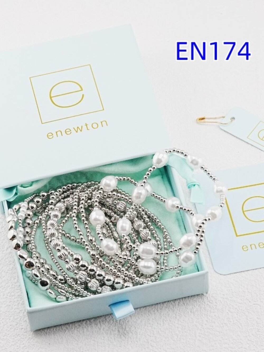 Enewton Fourteen-Piece White Gold Bracelet Set